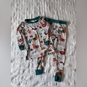Little Sleepies - Multicolor llama pajamas